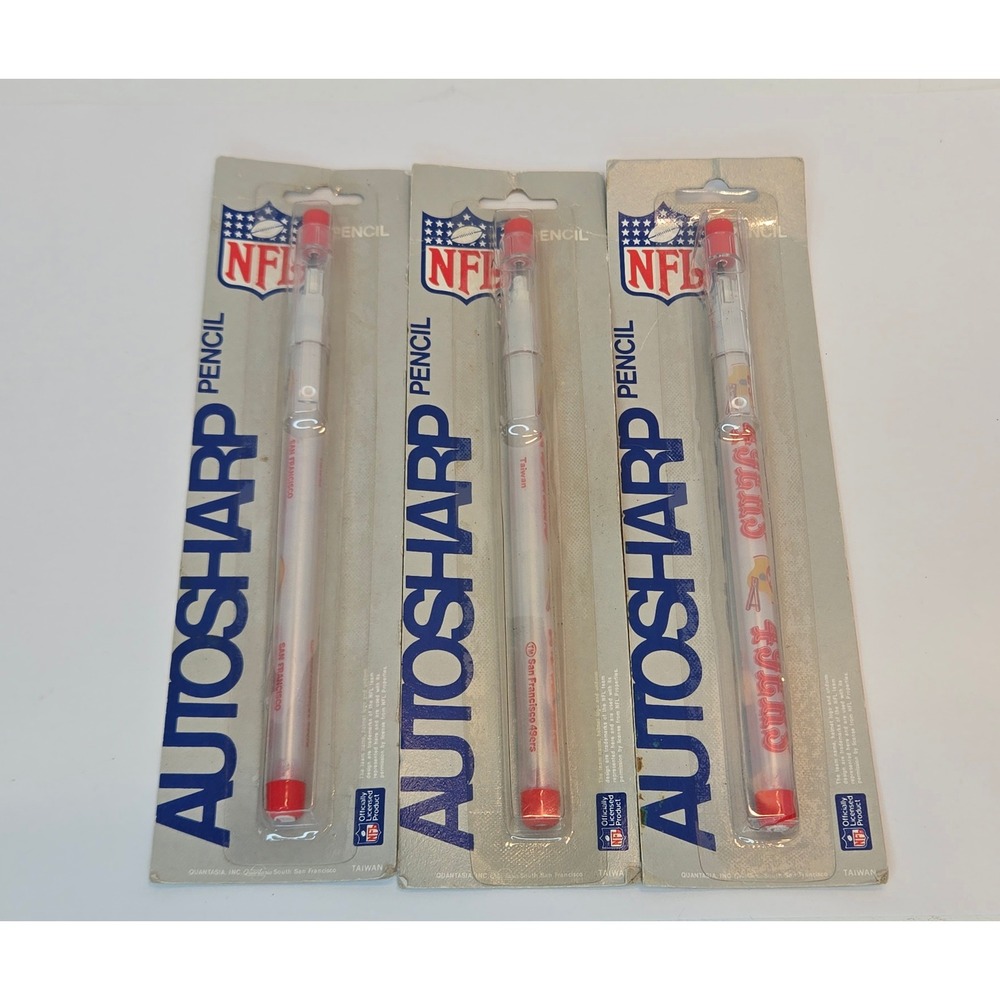 Vintage San Francisco 49ers NFL Autosharp Mechanical Pencil Lot of 3 New Sealed
